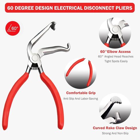 4 Pcs Electrical Disconnect Pliers for Cars,Hose Clamp Pliers,Automotive Electrical Connector Disconnect Tool,Connector Separator for Car, Truck Repair & 8PCS Terminal Removal Tools in Saudi Arabia