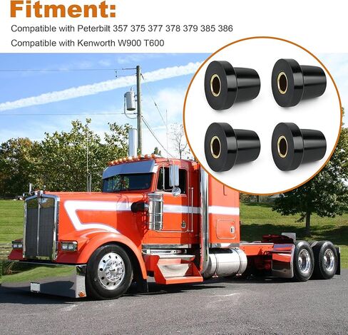 مجموعة من 4 عوازل تركيب مبرد الهواء للشحن 13-01633 M200-70EP متوافقة مع Peterbilt 357 375 377 378 379 385 386 Kenworth W900 T600 in Kuwait