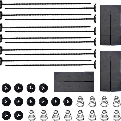 2 Sets/40PCS Car Fan Mounting Kit - Universal Electric Transmission Cooler Mount Hold Down Brackets Car Radiator Cooling Fan Zip Ties Clips, Vehicle Engine Cooling System Installation Kit (2Sets) in Saudi Arabia
