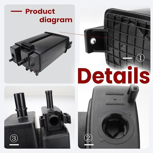 علبة فحم بخار Evap متوافقة مع Nissan Titan Armada NV 1500 2500 3500 V6 4.0L V8 5.6L 2004 2005 2006 2007 2008 2009 2010 2011 2012 2013 2014 2015 2016 2017 2018 2019 2020 2021 in Kuwait