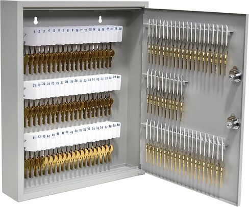 STEELMASTER من BankSupplies 110 خزانة مفاتيح | صندوق مفاتيح التحكم بقفل مزدوج | هيكل فولاذي ملحوم مقاس 22 | مقاومة للخدش | علامات مفاتيح قابلة للكتابة لسهولة التعرف عليها in Saudi Arabia