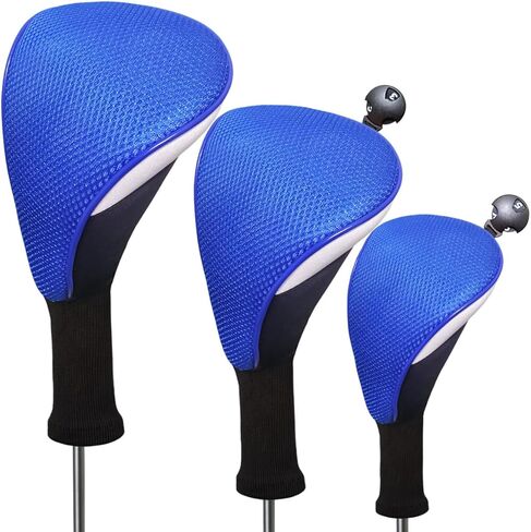 أغطية رأس نادي الجولف سكوت إدوارد لسيارة Fairway Woods Driver Hybrids، مجموعة أغطية رأس شبكية طويلة الرقبة مكونة من 3 قطع مع أرقام قابلة للتبديل in Saudi Arabia