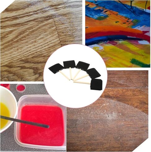 cobee 5Pcs Sponge Paint Brushes, Foam Brushes for Painting, Sponge Brush with Wood Handles Big Paints Brushing, Foam Paint Brush for Staining DIY Craft Projects, Finishing in Saudi Arabia