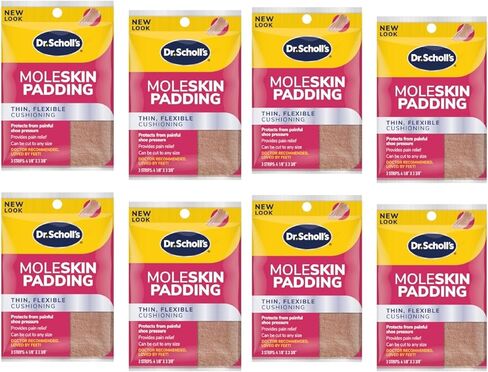 بطانة Dr.Scholl's Moleskin Plus مقاس 4 5/8 بوصة × 3 3/8 بوصة، عبوات مكونة من 3 قطع (عبوة من 8 قطع) in Saudi Arabia