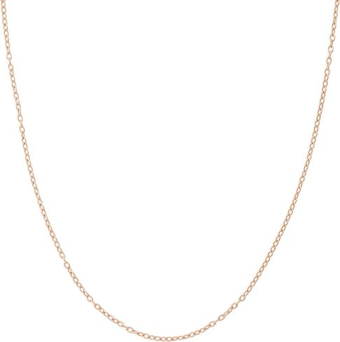 Jewelry Affairs 14k Real Yellow White Rose Gold Rolo Chain Necklace, 1.90mm in Saudi Arabia
