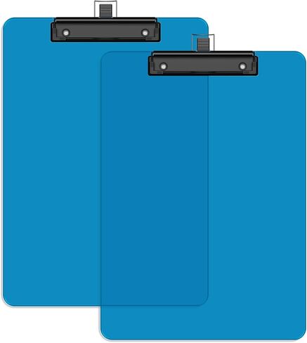 2 Pack Black Clipboard with Pen Holder, 8.5 x 11 Plastic Clip Boards with Black Low Profile Clip, Letter Size for Classroom, Teacher, Students, School, Office Supply in Kuwait