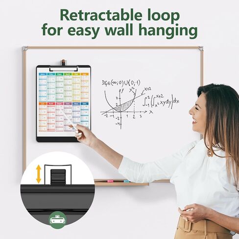 2 Pack Black Clipboard with Pen Holder, 8.5 x 11 Plastic Clip Boards with Black Low Profile Clip, Letter Size for Classroom, Teacher, Students, School, Office Supply in Kuwait