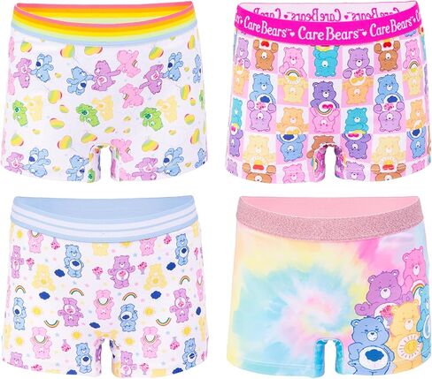 طقم ملابس داخلية قصيرة وقميص للفتيات من Care Bears Girls حصريًا مكون من 4 قطع بمقاسات 2/3t و4t و4 و6 و8 و10 in Saudi Arabia