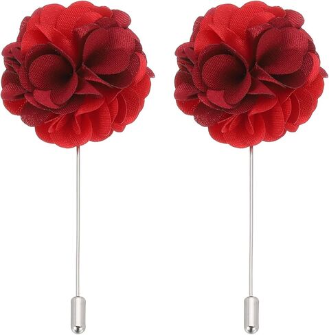 PATIKIL Flower Boutonnieres Pin, Lapel Pin for Men Camellia Flower for Suit Wedding Anniversary Brooch Graduation Outfit Accessories in Saudi Arabia