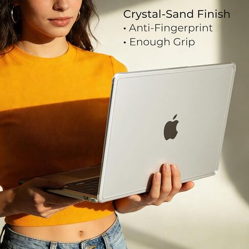 EooCoo for MacBook Air 13 Inch Case, M4/M3/M2 A3240 A3113 A2681, Snug Fit Case with Reinforced Anti-Crack Edges and Corners, True-to-Device Matte Texture, Work, Travel and Daily Carry, Matte Clear in Saudi Arabia