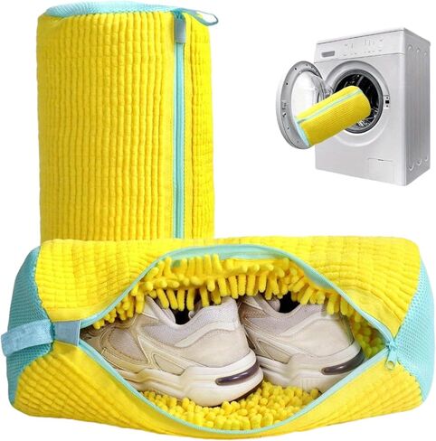 2-Pack Shoe Washing Machine Bag – Reusable Laundry Shoe Bags for Washer & Dryer, 360° Deep Cleaning for Sneakers & Tennis Shoes with Self-Locking Zipper, Gray in Saudi Arabia