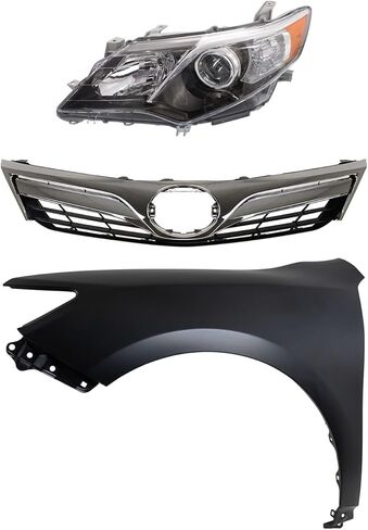استبدال عدسة المصباح الأمامي والإسكان يناسب Toyota Camry 2012-2014 جانب السائق 2.5L (LE/XLE) بدون فتحة ضوء الإشارة in Kuwait