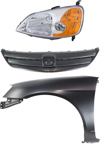 Replacement Headlight Lens and Housing Driver Side - fits Honda Civic 1.7L I4 (2001-2003) - GX Sedan in Saudi Arabia