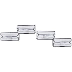 4X Clear Lens Front + Rear Side Marker Lamp ABS Housing 1968-1972 for GMC,for Chevy Ultrasonically Sealed-Specification Smooth Bulbs Not Inclued-Light RB-272CH ISO2001, simple installation in Kuwait