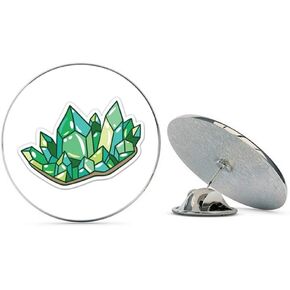 Crystals Green Metal 0.75" Lapel Hat Pin Tie Tack Pinback in Saudi Arabia