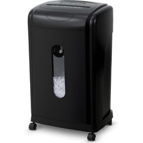 آلة تمزيق الورق منخفضة الضوضاء 48 ديسيبل للمنزل، 10 ورقات صغيرة الحجم، أمان عالي P-5، آلة تمزيق بطاقات الائتمان/الأقراص المضغوطة، سلة مهملات سعة 7.9 جالون، سوداء in Kuwait