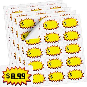 150 Pcs Garage Sale Stickers, (2"x3") Removable Adhesive Yard Sale Price tag Stickers with Space to Write Pricing, Rummage Sale Price Labels for Retail, Flea Market, Annual Community Sales in Saudi Arabia