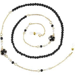 سلسلة نظارات أنيقة مطرزة من BILIONE للنساء، حاملات نظارات عيون على شكل زهور كريستالية حول الرقبة in Kuwait