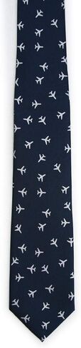 Maker V Airplane Necktie in Navy Blue, Airplanes Tie, Pilot Ties, Flight Attendant Gift for men, Flight School gifts, Aviation Neckties in Saudi Arabia
