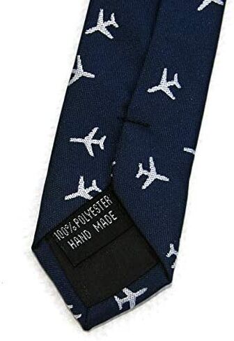 Maker V Airplane Necktie in Navy Blue, Airplanes Tie, Pilot Ties, Flight Attendant Gift for men, Flight School gifts, Aviation Neckties in Saudi Arabia