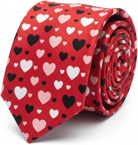 WOAIDY Men's Valentine’s Day Novelty Necktie, Romantic Holiday Gift for Him in Saudi Arabia
