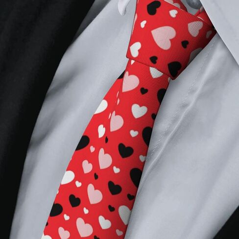 WOAIDY Men's Valentine’s Day Novelty Necktie, Romantic Holiday Gift for Him in Saudi Arabia