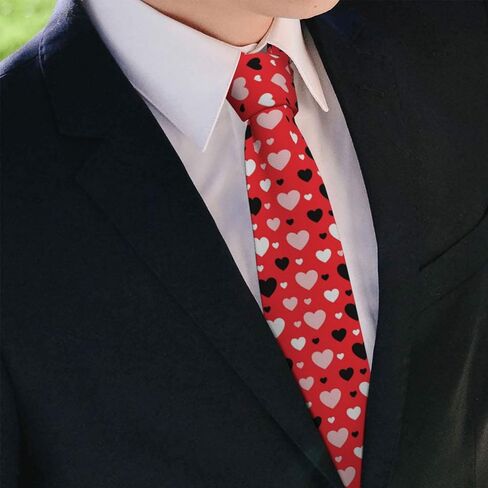 WOAIDY Men's Valentine’s Day Novelty Necktie, Romantic Holiday Gift for Him in Saudi Arabia