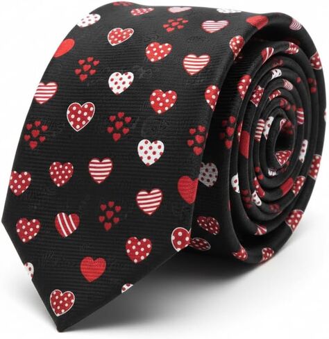 WOAIDY Men's Valentine’s Day Novelty Necktie, Romantic Holiday Gift for Him in Saudi Arabia
