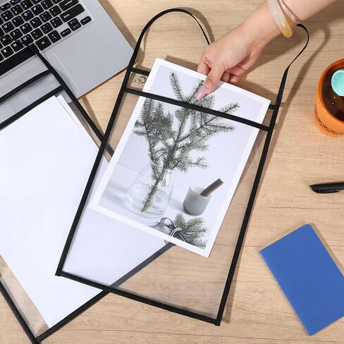 30 Pack Job Ticket Holders, 10 x 14 Inch Plastic Office Products Shop Ticket Work Repair Order Sleeve Reusable Horizontal Dry Erase Pockets with Hanging Strap for Easy Lasting Organization in Saudi Arabia