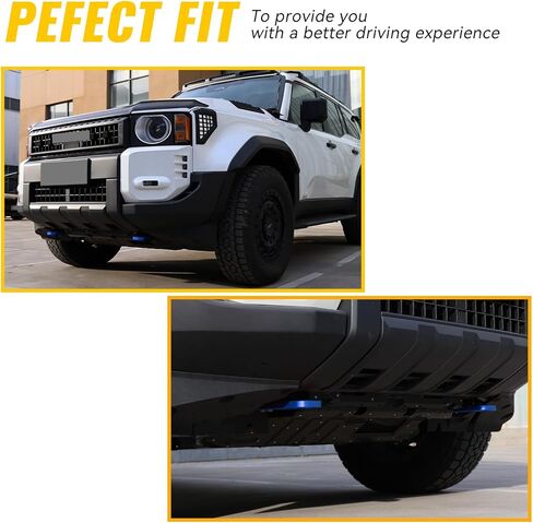 Front Tow Hook Kit for Land Cruiser 250 LC250 (2024-2025) Accessories Front Tow Hook Lightweight Design Aluminum Alloy Direct Bolt-on, Blue in Saudi Arabia