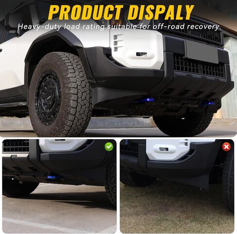 Front Tow Hook Kit for Land Cruiser 250 LC250 (2024-2025) Accessories Front Tow Hook Lightweight Design Aluminum Alloy Direct Bolt-on, Blue in Saudi Arabia