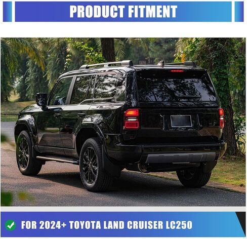 نقاط الاسترداد الخلفية من WOLFSTORM لعام 2024-2026 Toyota Land Cruiser LC250 خطافات سحب نقاط الاسترداد (قطعة واحدة) in Kuwait