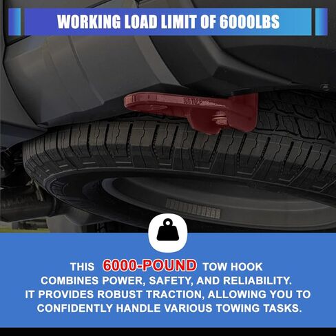 نقاط الاسترداد الخلفية من WOLFSTORM لعام 2024-2026 Toyota Land Cruiser LC250 خطافات سحب نقاط الاسترداد (قطعة واحدة) in Kuwait