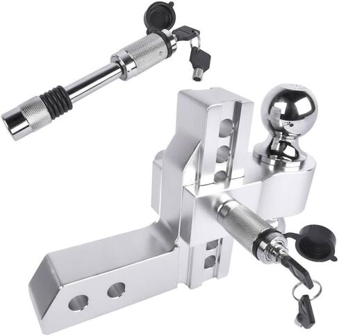 AP03 Trailer Hitch Compatible With 2-Inch Receiver 6-Inch Drop Rise 12500 LBS GTW Tow Hitch 2 Inch And 2-5/16 Inch Hitch Automotive Parts in Saudi Arabia