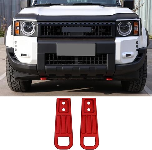 Front Tow Hook for Land Cruiser 250 LC250 (2024-2025) Accessories Front Tow Hook Lightweight Design Aluminum Alloy Direct Bolt-on, Red in Saudi Arabia