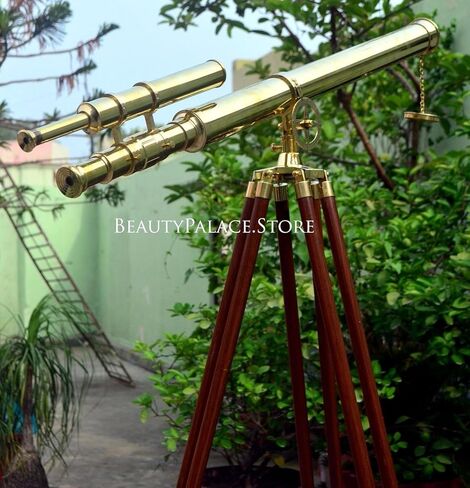 ArtizanStore Double Barrel Maritime Brass Telescope Long U.S. Navy Maritime Telescope On Tripod in Saudi Arabia
