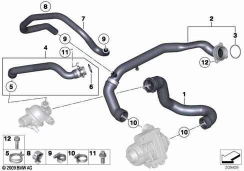 6PCS FKM Viton OR.01.20009 Engine coolant Pipe/Water Hose O-Ring 11537584829 for BMW N55 in Saudi Arabia