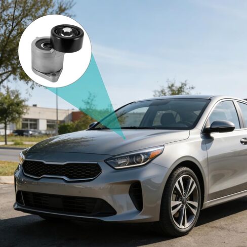 مجموعة شداد الحزام 252812GGB3 مع بكرة (2.0L 2.4L L4) لسيارة Hyundai Santa Fe 2019-2020، Sonata 2015-2019، Tucson 2018-2021، Santa Fe Sport، لكيا أوبتيما سورينتو 2016-2020، سبورتاج 2017-2022 in Saudi Arabia