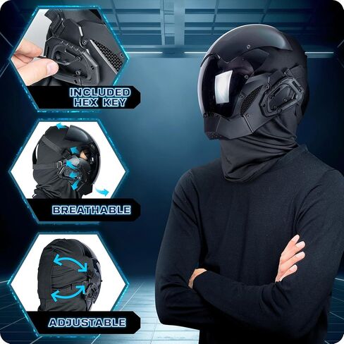 زي قناع زادين بانك، خوذة الهالوين القابلة للتعديل، قناع مستقبلي in Kuwait