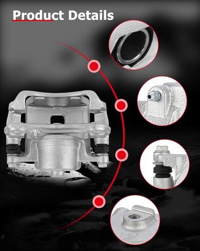 مكابح قرصية أمامية يسار ويمين من cciyu مع دعامة 18B4880 18B4881 2005-2010 لسيارة Chevy For Cobalt، 2007-2009 لـ Pontiac لـ G5، 2005-2006 لـ Pontiac For Pursuit، 2003-2007 لـ Saturn For Ion in Kuwait
