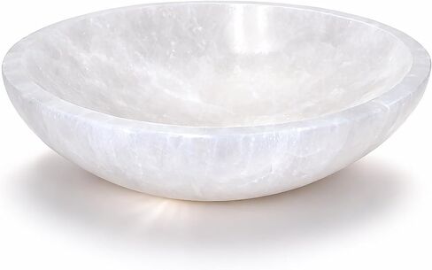 Soul Sticks Selenite Crystal Bowls for Smudging, Healing, Recharging Crystals | Pure Selenite Smudge Bowl & Crystal Charging Station Ethically Sourced in Morocco (4 Inch (Pack of 1) in Saudi Arabia
