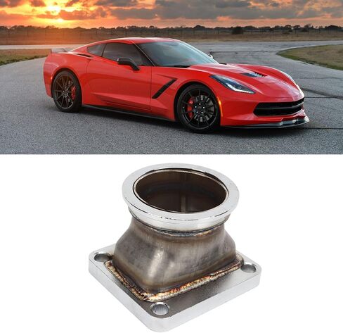 2.5in V Band Flange Adapter, Stainless Steel Universal Turbo Flange for T4 Turbo SS V Band, Wear Proof Long Lasting in Saudi Arabia