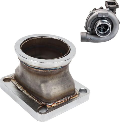 2.5in V Band Flange Adapter, Stainless Steel Universal Turbo Flange for T4 Turbo SS V Band, Wear Proof Long Lasting in Saudi Arabia