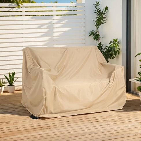 Christopher Knight Home Wynton Water-Resistant Patio 2-Seater Sofa Cover, Outdoor Loveseat Cover with All Weather Protection, Patio Furniture Sofa Covers with Adjustable Strap, Dark Gray in Saudi Arabia