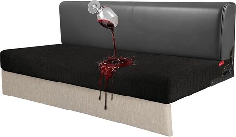 أغطية وسائد RV Dinette مقاومة للماء بنسبة 100% - غطاء مقعد قابل للتمدد، غطاء أريكة RV قابل للغسل مصمم لمقعد سيارة التخييم (Loveseat 2 غطاء مسند الظهر و2 غطاء مقعد، أزرق رمادي) in Saudi Arabia