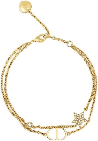 DorkTees Gold-Plated Chain Necklace with Crystal Star Pendant, Multi-Strand Design, Fashion Jewelry for Women in Kuwait