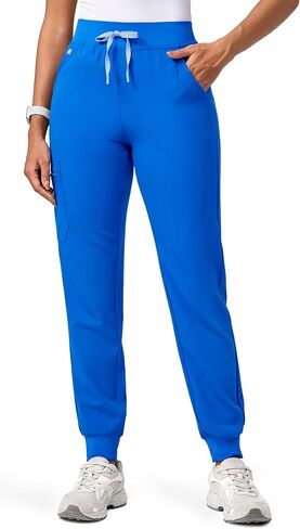 سروال نسائي عالي الخصر للركض - جزء سفلي طبي ناعم بحزام يوجا قابل للتمدد مع 7 جيوب مضادة للتجاعيد in Kuwait