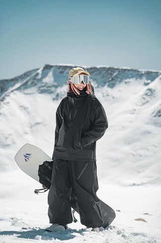 GSOU SNOW Women's Snowboard Jacket Baggy Ski Jackets Waterproof Snow Hooded Coat Windproof Mountain Winter Outdoor Sports in Saudi Arabia