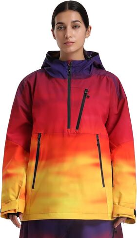 GSOU SNOW Women's Snowboard Jacket Baggy Ski Jackets Waterproof Snow Hooded Coat Windproof Mountain Winter Outdoor Sports in Saudi Arabia