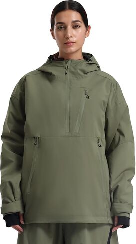 GSOU SNOW Women's Snowboard Jacket Baggy Ski Jackets Waterproof Snow Hooded Coat Windproof Mountain Winter Outdoor Sports in Saudi Arabia
